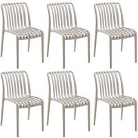 GARTENSTÜHLE Alcudia,47 x 58 x 80,5 cm, Belastbarkeit 110 kg,taupe - Taupe, Textil (47/80.5/58cm) - tectake