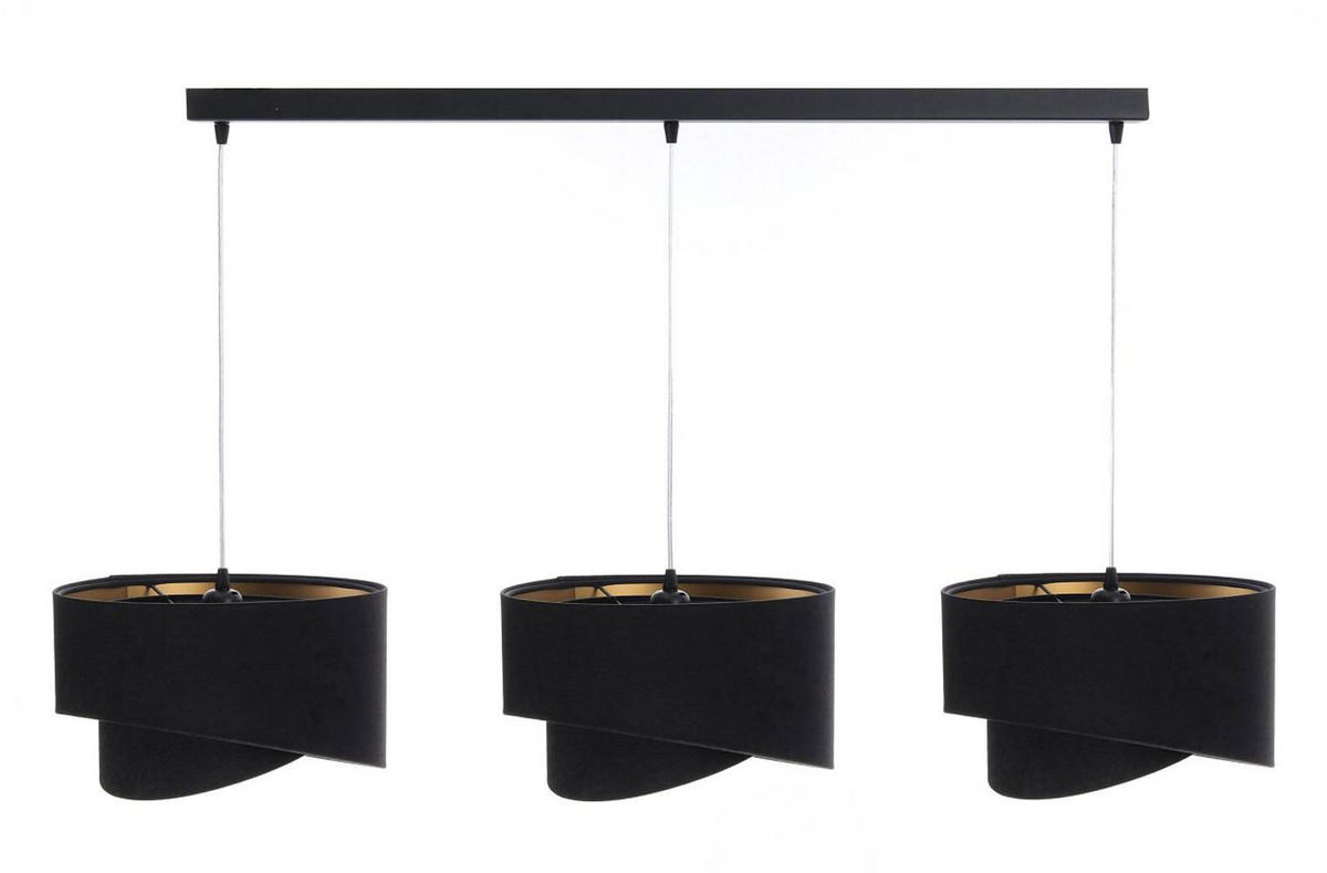 HÄNGELEUCHTE Gold 30/18 cm - Goldfarben/Schwarz, Kunststoff (30/0.3/18cm) - ONZENO