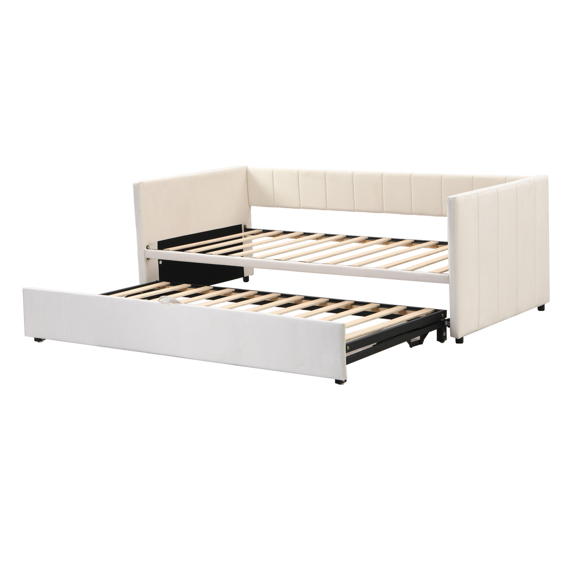 AUSZIEHBETT 90/180/200 cm DE-01586, in Beige - Beige, Holzwerkstoff (90/200cm) - ComfortXL