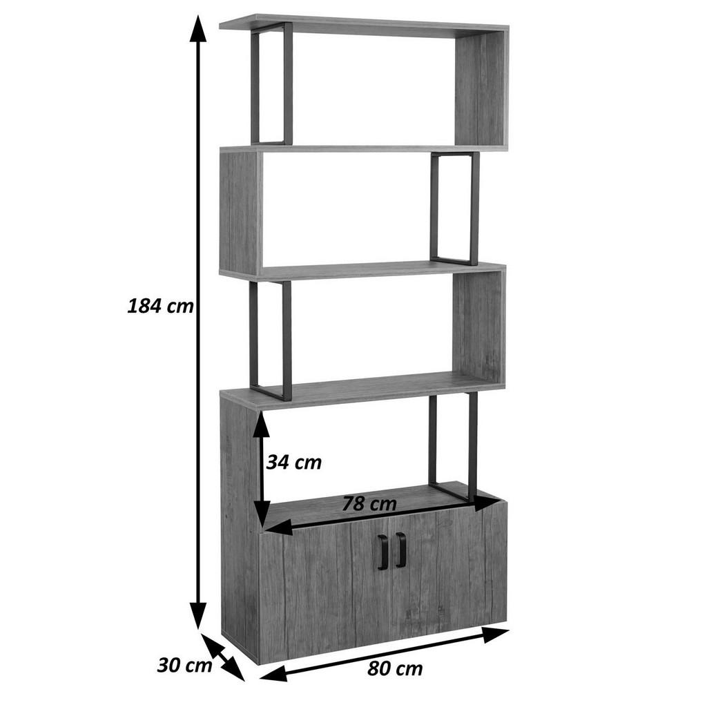 Thumbnail - MCW Bücherregal, Dunkelbraun, Holzwerkstoff, 80x183x31 cm, Wohnzimmer, ,