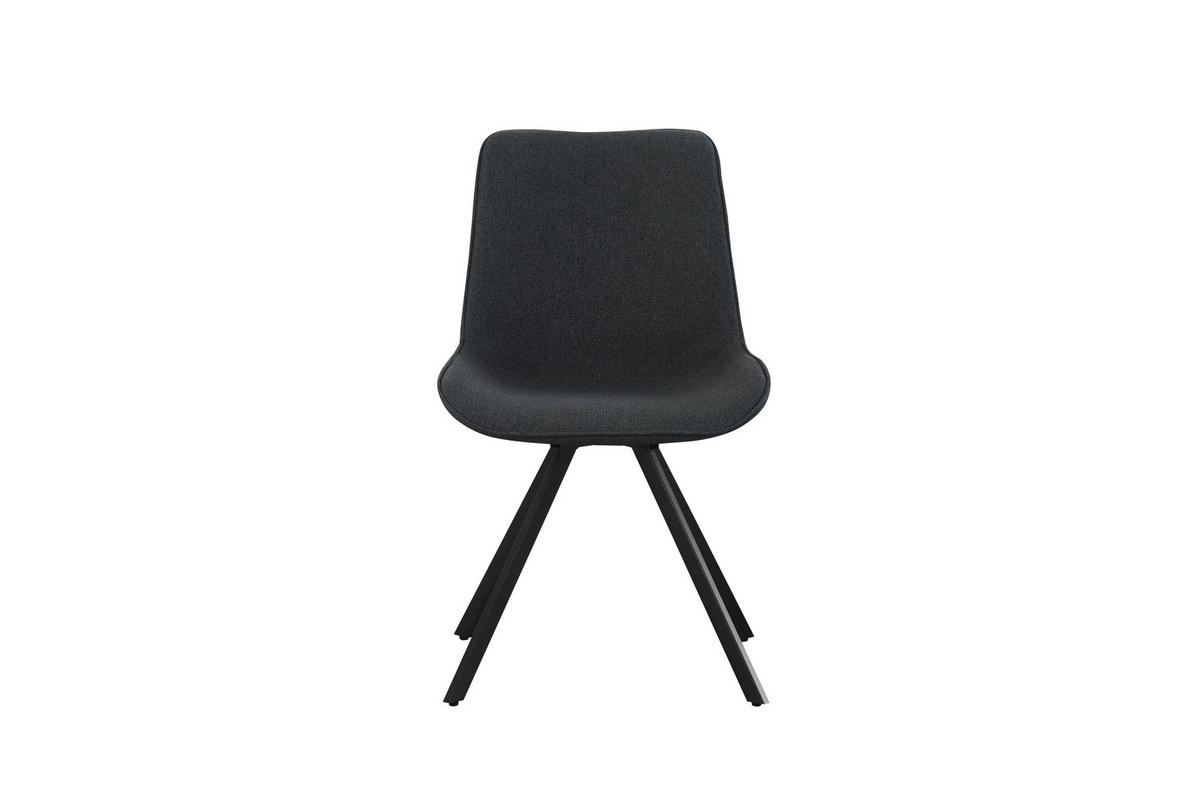 DREHSTUHL 2er Set Rio Stühle in Anthrazit - gemütliches Design - B/H/T: 52x85x61 cm - Anthrazit, Textil (61/85/52cm)