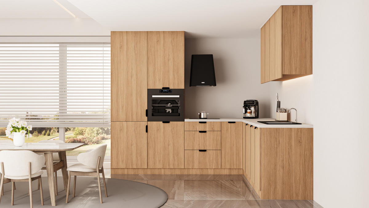 WINKELKÜCHE 265 x 225 cm - Sorento KS15-M265 - in Sonoma Eiche - Sonoma Eiche, Holz (490/247/52cm)