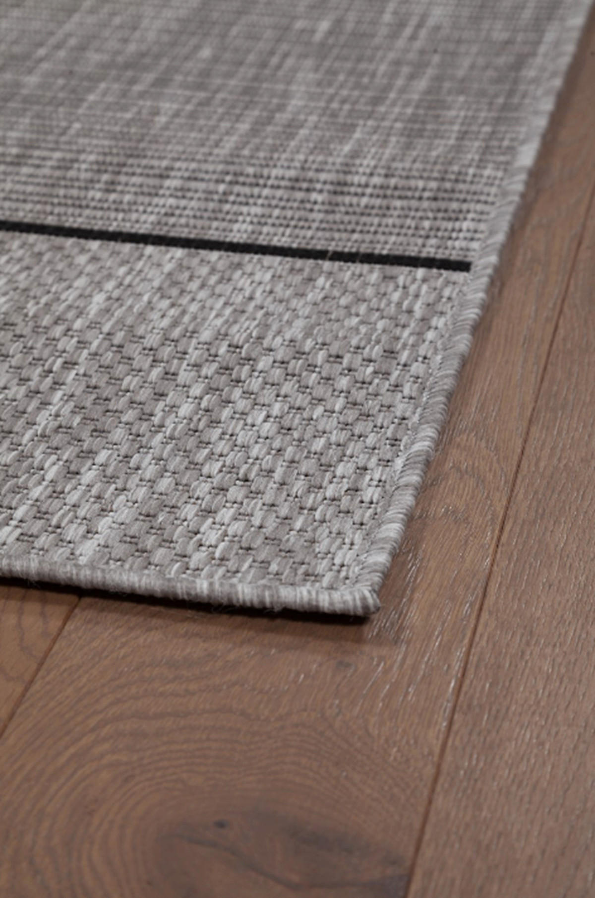 TEPPICH modern Flachgewebe GRAZIELLA Grau 120 x 170 cm - Grau, Textil (120/170cm) - Novatrend