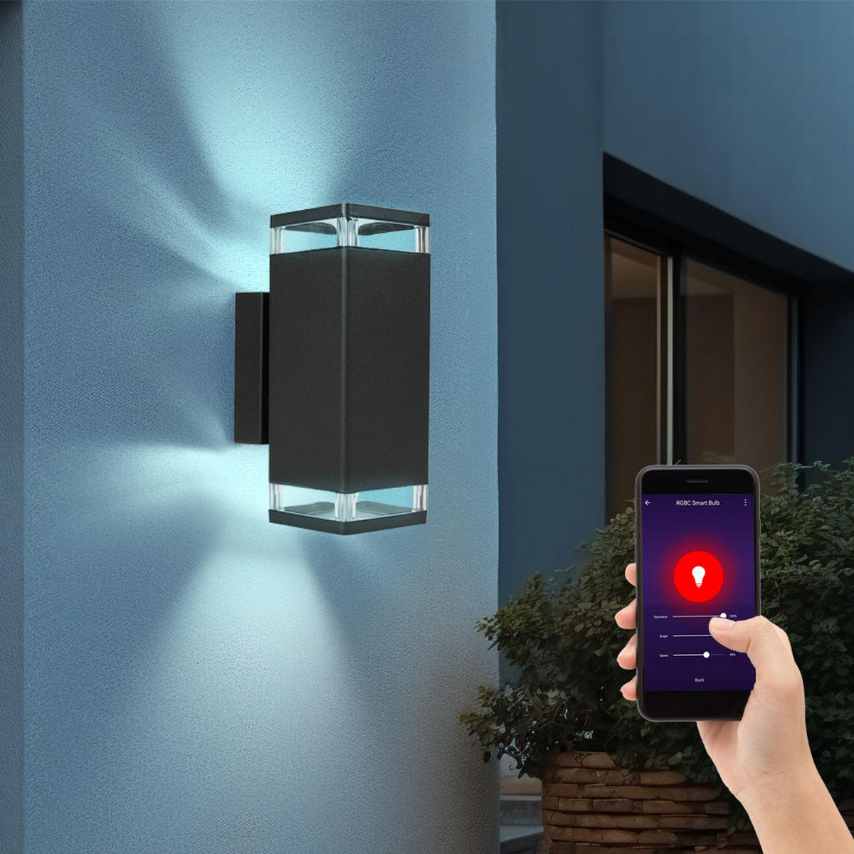 LED AUSSENLEUCHTE Schwarz Up-Down - Schwarz, Metall (23.5/9/13cm)