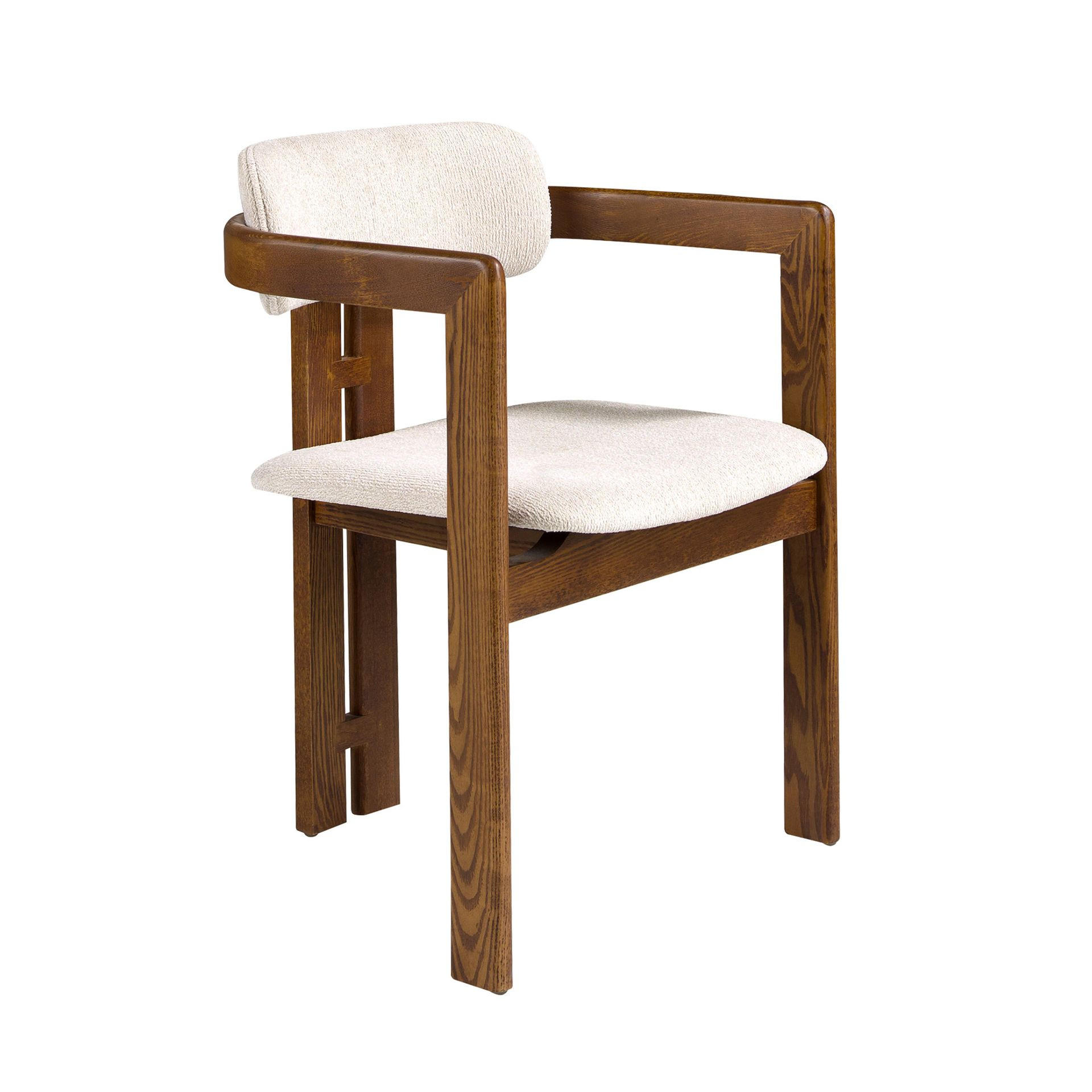STUHL Stuhl aus cremefarbenem Stoff 57/51/75 cm - Ecru/Beige, Holz/Holzwerkstoff (57/75/51cm) - ANGEL CERDA