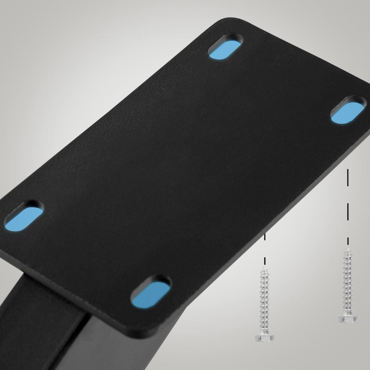 TISCHBEIN eckig 85/85/71 cm Metall schwarz - Schwarz, Metall (85/71/85cm) - CLP