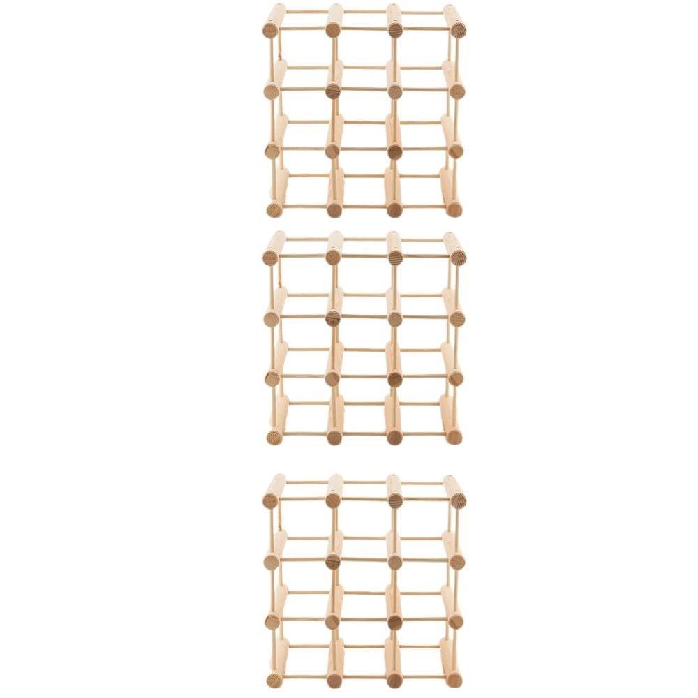 WEINREGAL Vinotega Mod 36x36x24 cm 3x 9 Flaschen Massives Eichenholz Geölt - Hellbraun, Holz (108/36/24cm) - PROREGAL