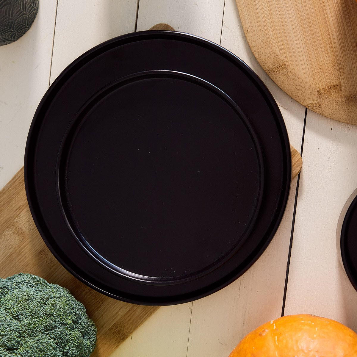 DESSERTTELLER Famelio schwarz 21 cm 6er-Set - Schwarz, Keramik (21cm) - Homla