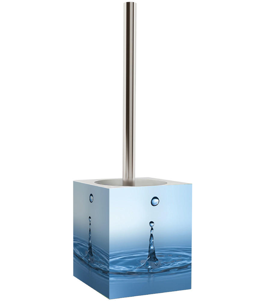 WC-BÜRSTE Tropfen - Blau/Weiß, Kunststoff (10/37/10cm) - Sanilo