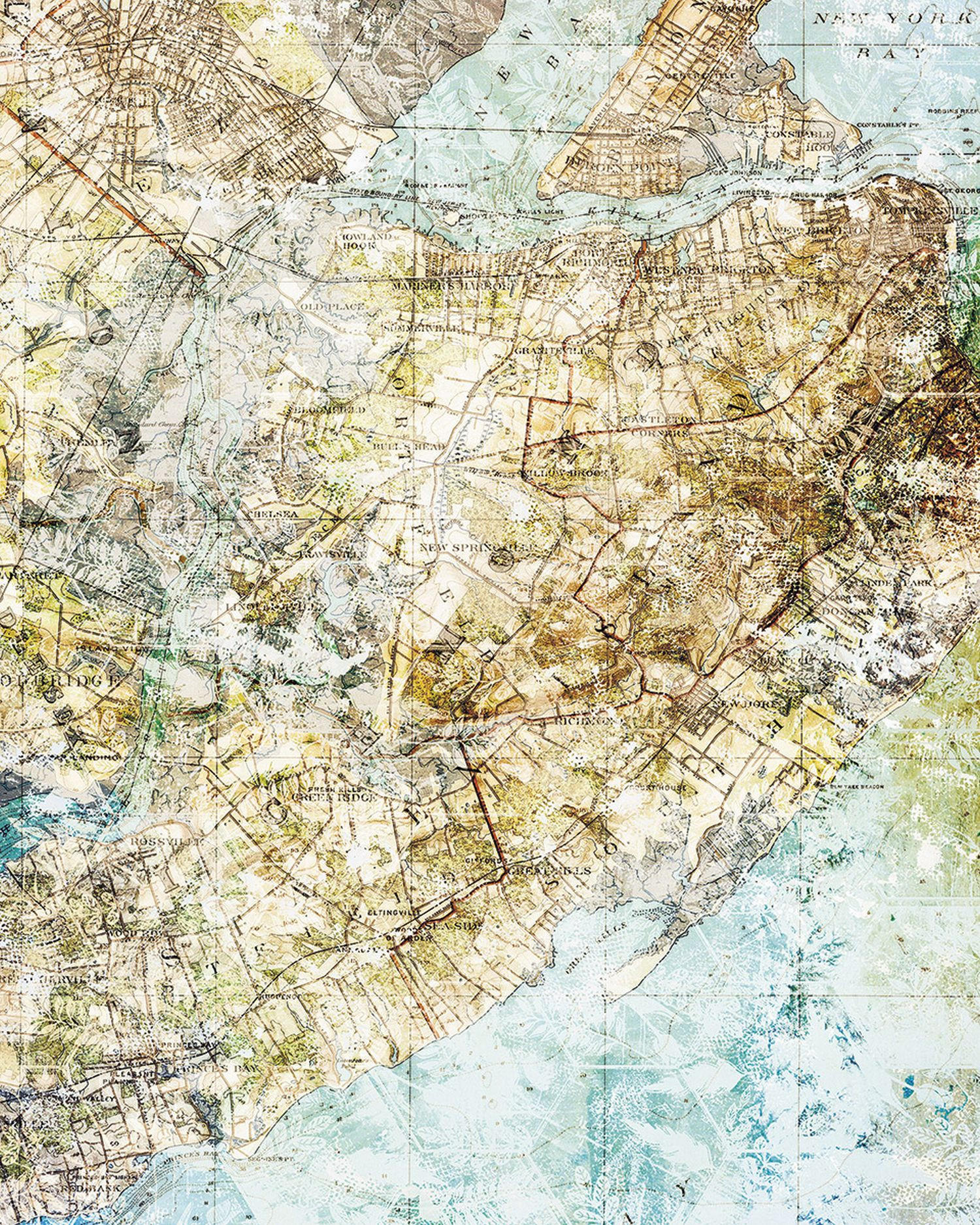 FOTOTAPETE Weltkarte 200 x 250 cm - Multicolor, Papier (200/250cm) - Sanders & Sanders