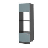 MIKROWELLENSCHRANK R-Line Blau-Grau 60 cm - Anthrazit/Blaugrau, Holzwerkstoff (60/206.8/57.2cm) - Vicco