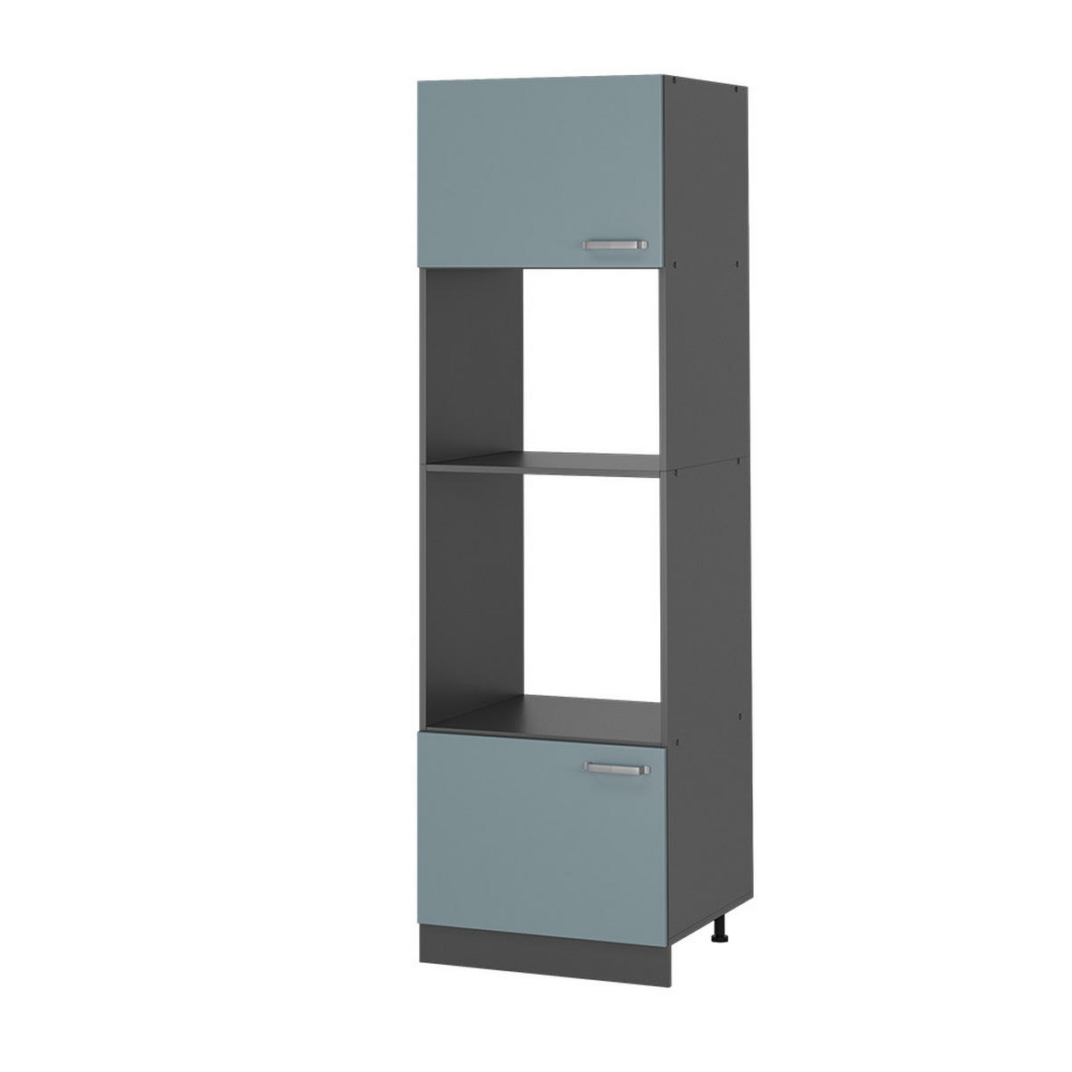 MIKROWELLENSCHRANK R-Line Blau-Grau 60 cm - Anthrazit/Blaugrau, Holzwerkstoff (60/206.8/57.2cm) - Vicco