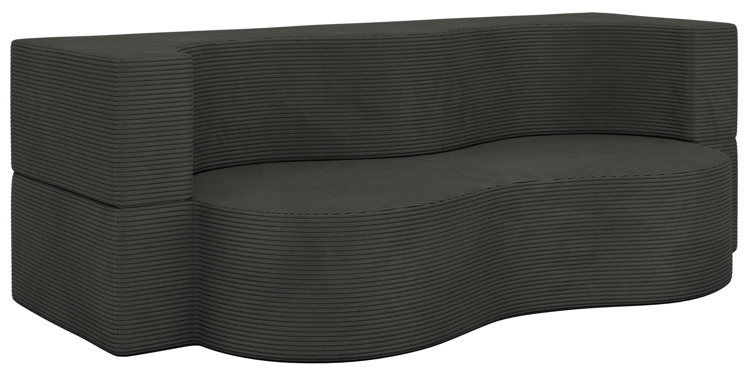 DVOJMIESTNA POHOVKA SANOA 2 - Tmavosivá Manšester - tmavosivá, textil (200/68/100cm) - MKS