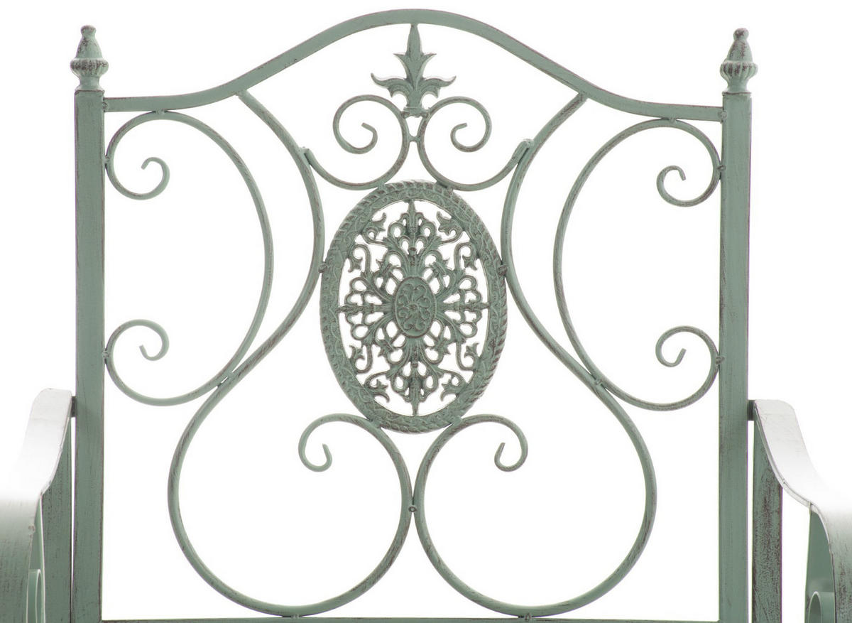 GARTENSTUHL Metall Antik-Grün - Grün, Metall (62/94/53cm) - CLP