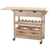 SERVIERWAGEN Buche Dekor - Buchefarben, Holz (119/89/89cm) - MCW
