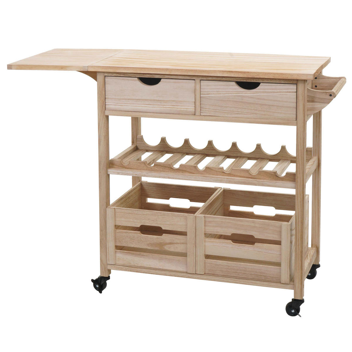 SERVIERWAGEN Buche Dekor - Buchefarben, Holz (119/89/89cm) - MCW