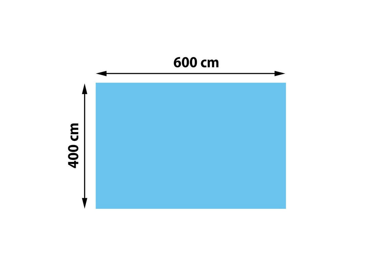 POOL-ABDECKUNG Blau - Blau, Kunststoff (600/400cm) - MCW
