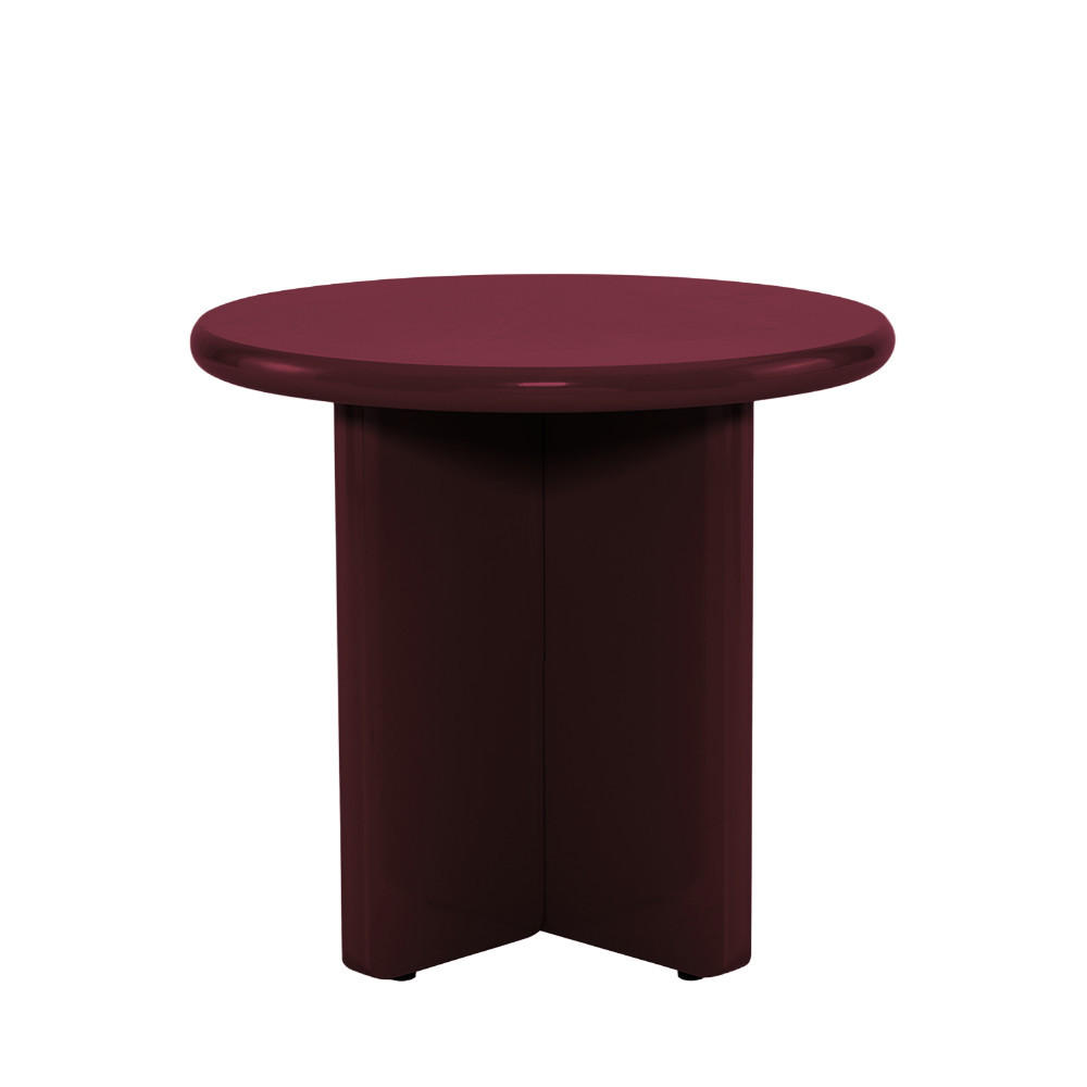 BEISTELLTISCH - Burgunderrot - Aubergine, Holz (50/50/45cm) - Drawer