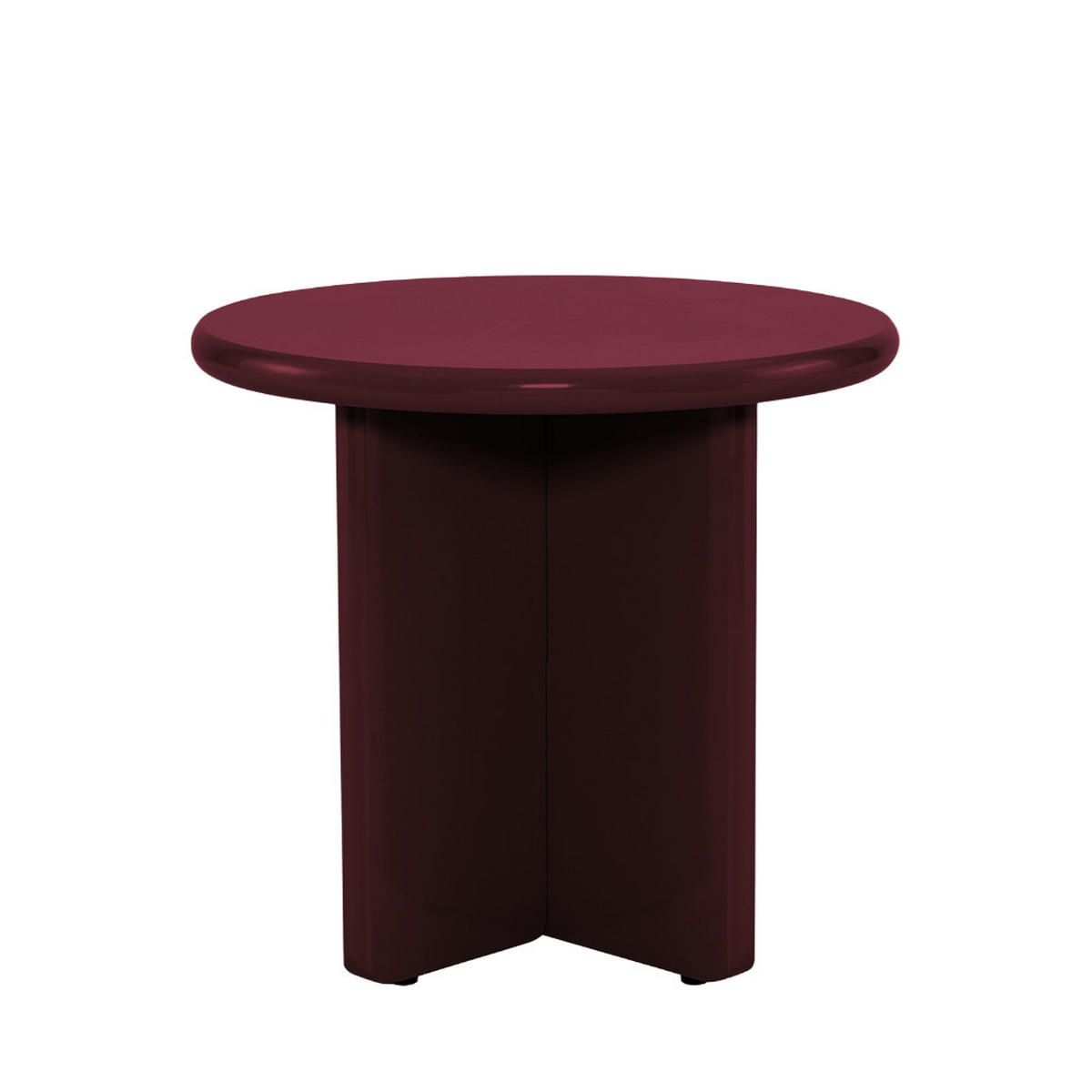 BEISTELLTISCH - Burgunderrot - Aubergine, Holz (50/50/45cm) - Drawer