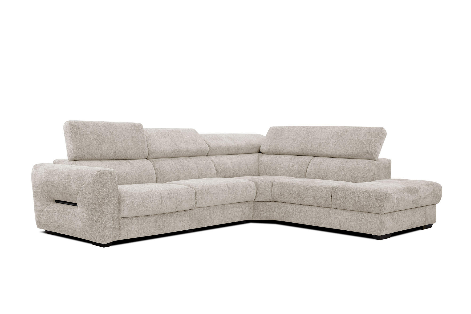 ECKSOFA CALVERA 5-Sitzer, ecru - Ecru, Holzwerkstoff/Textil (298/239cm) - Courtois Laville