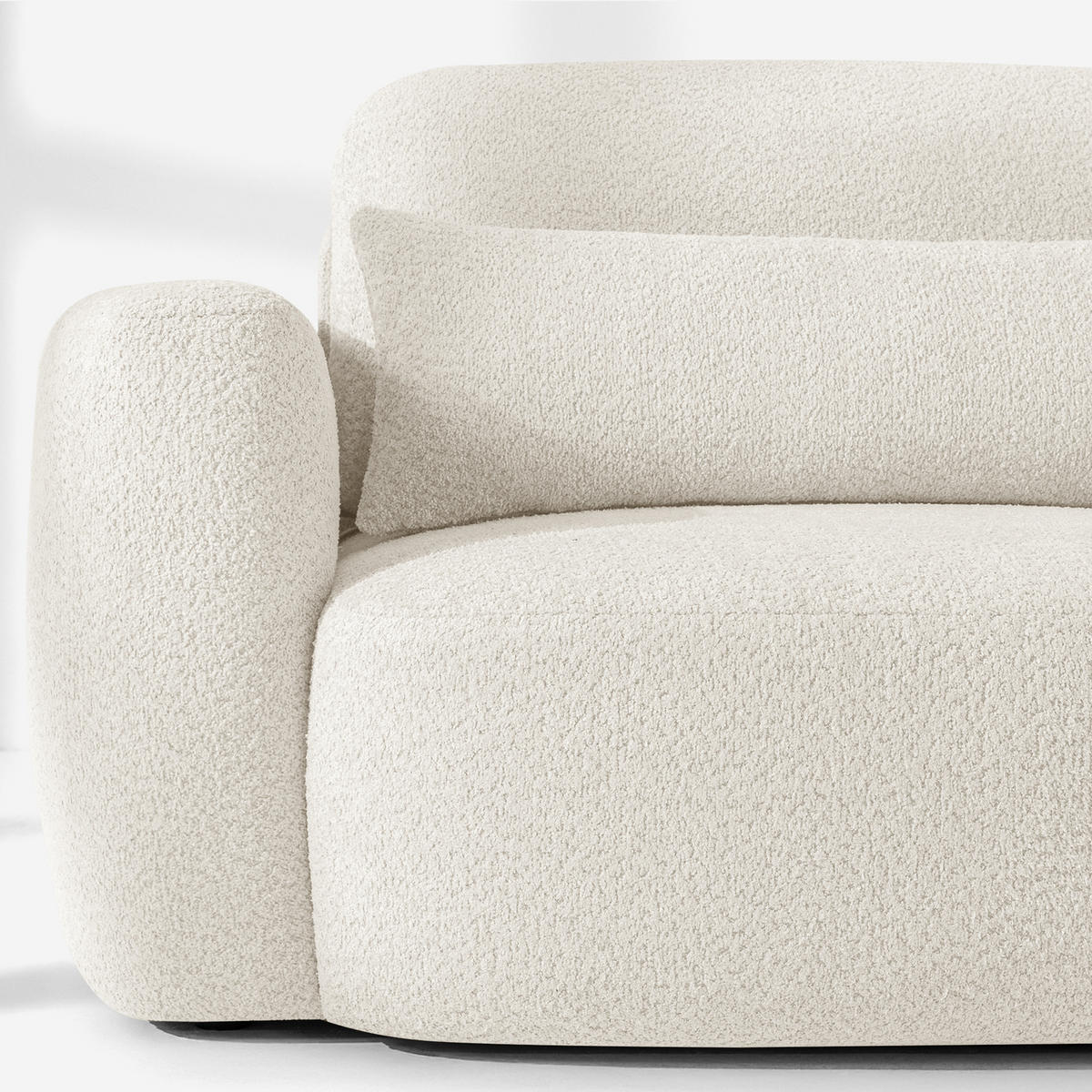 SITZGARNITUR ELOSA - Weiß, Holz/Textil (245/85/165cm) - KONSIMO®