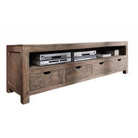 TV-BOARD Sheesham 190x50x60 grau geölt NATURE GREY #44 - Grau, Holz (190/60/50cm) - Massivmoebel24
