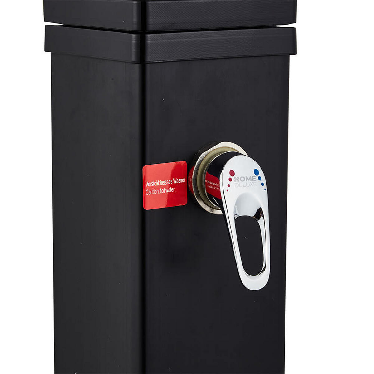 SOLARDUSCHE OLYMP - Schwarz Matt - Schwarz, Kunststoff/Metall (19/19/217cm) - Home Deluxe