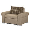 SCHLAFSOFA mit Husse - Beige/Silberfarben, Textil (125/90/90cm) - home24