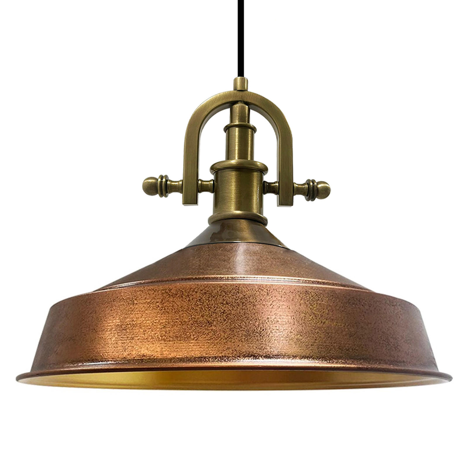 PENDELLEUCHTE Asletl-Marine - Kupferfarben, Metall (41/41/28cm) - Bamyum