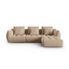 ECKSOFA modular links Bloom aus Samt sandfarben 2 Sitzplätze - Sandfarben, Textil (216/332cm) - Micadoni