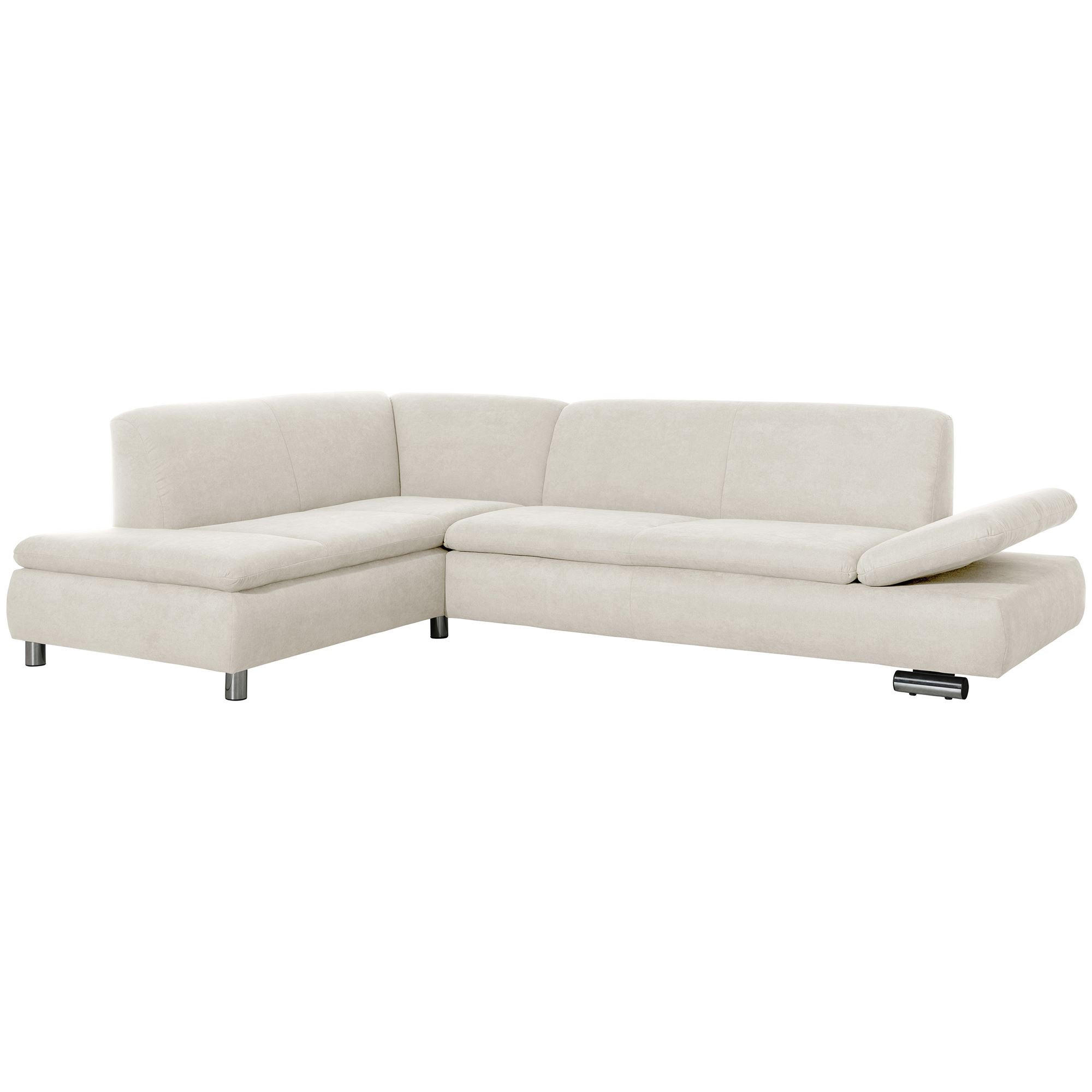 ECKSOFA mit Ottomane links Kaye Flachgewebe beige - Beige, Kunststoff (190/270cm) - 58aufmkessel