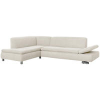 ECKSOFA mit Ottomane links Kaye Flachgewebe beige - Beige, Kunststoff (190/270cm) - 58aufmkessel