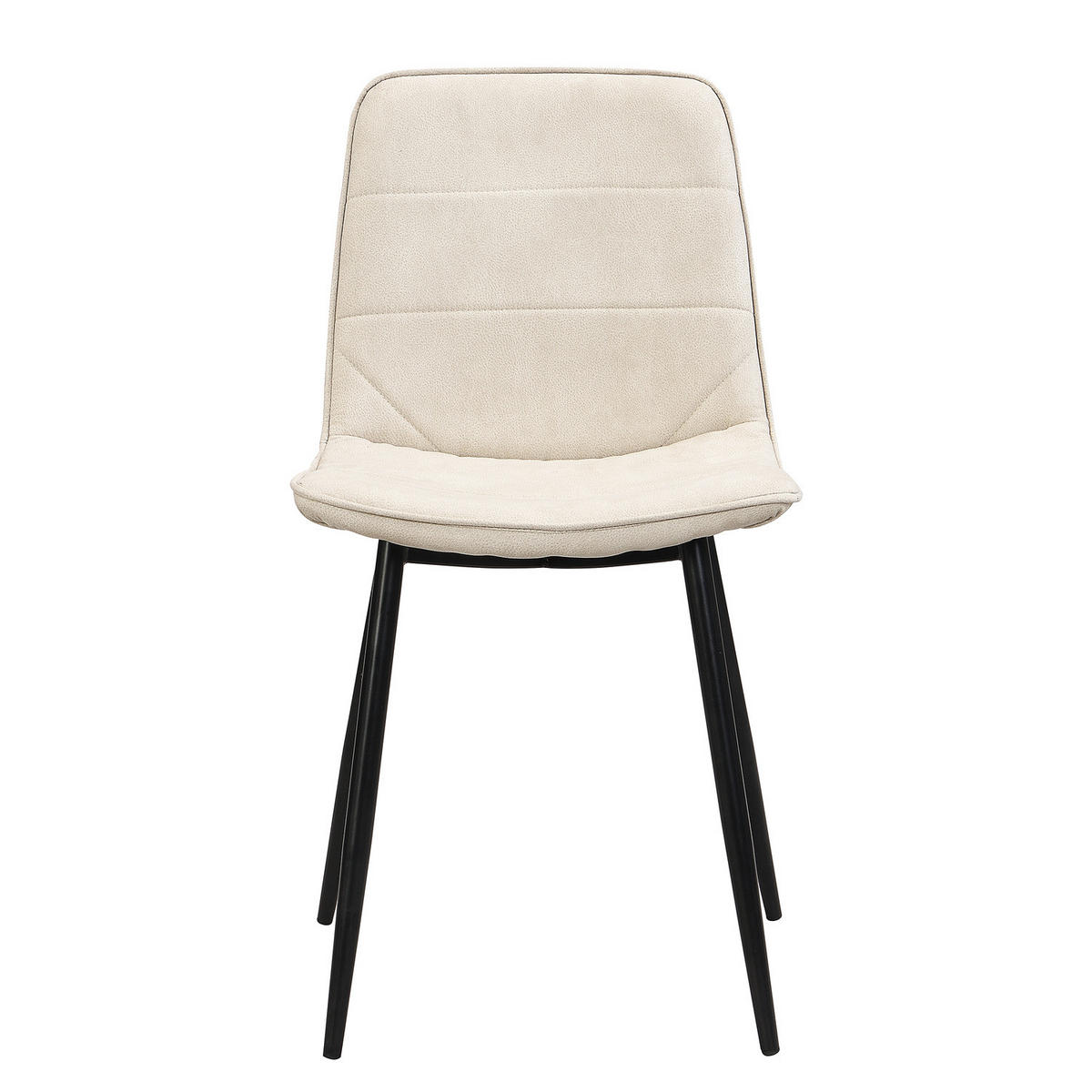 POLSTERSTUHL 4ER-SET - Metall / Textil - Beige, Textil/Metall (47/84/52cm) - home24