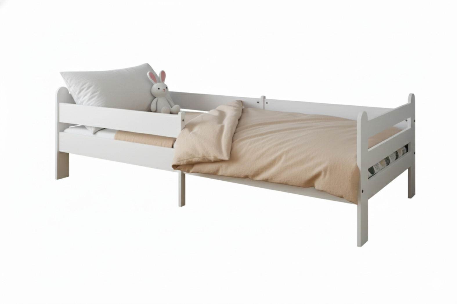 KINDERBETT Lillesund - Weiß, Holzwerkstoff (90/200cm) - kiki design