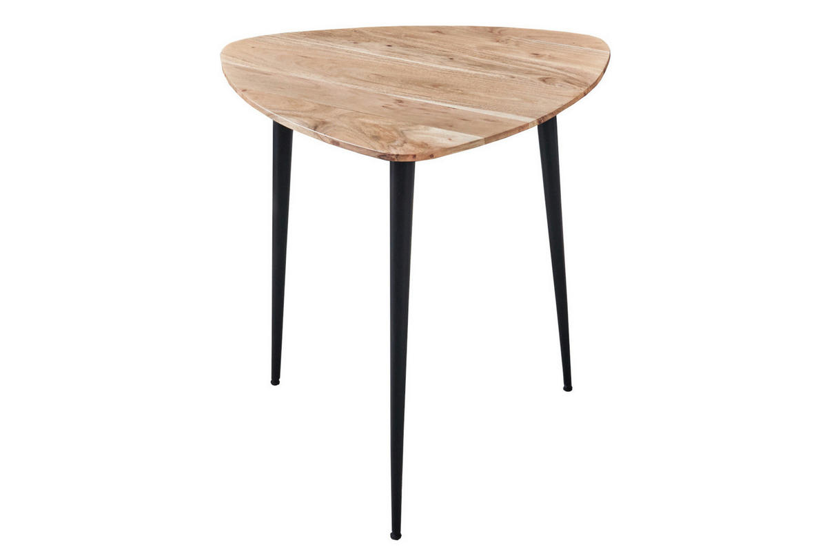 COUCHTISCH ELSA - Beige/Schwarz, Holz/Metall (60/60/57cm) - SAM