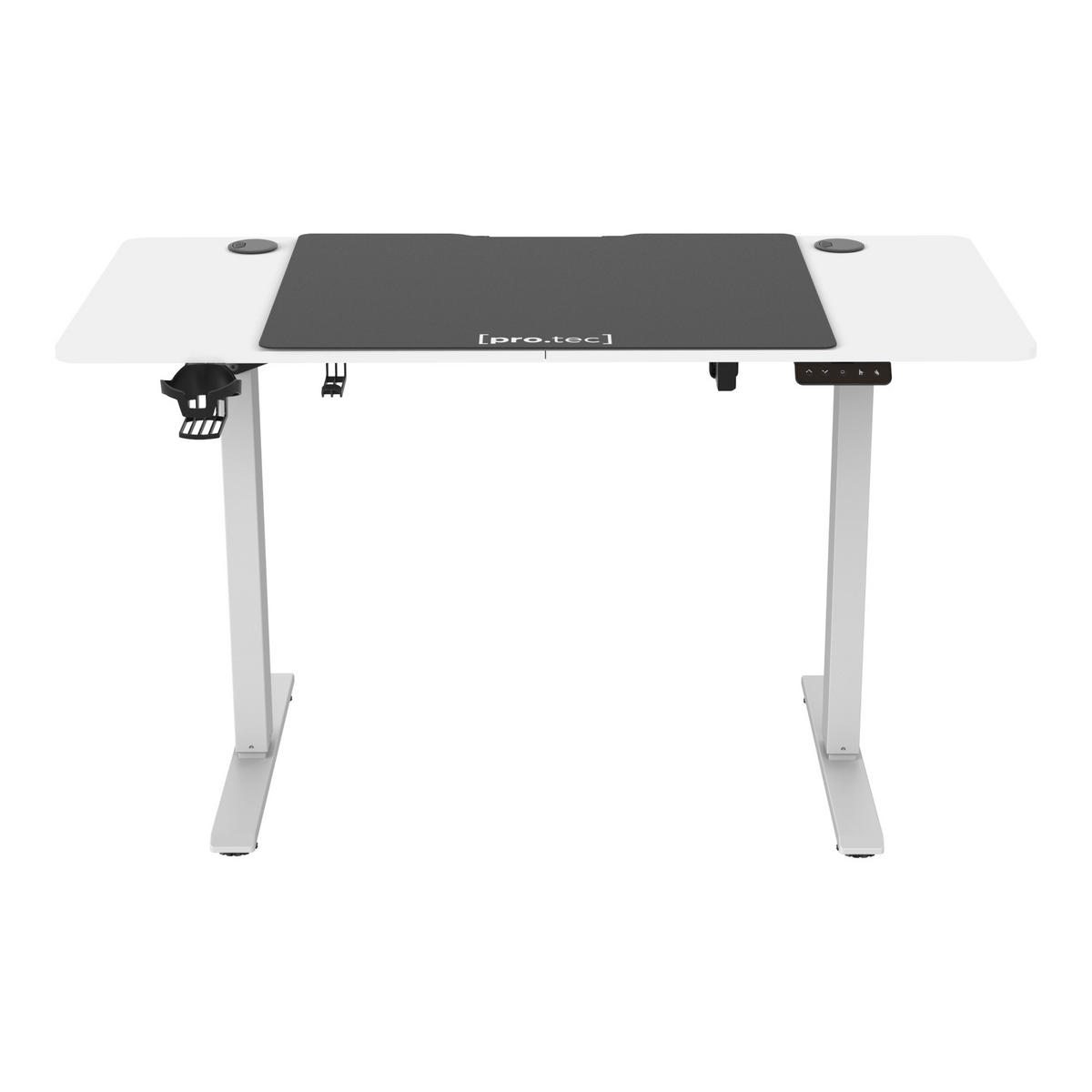 COMPUTERTISCH Stryn - Schwarz/Weiß, Metall (60/120/117cm) - pro.tec