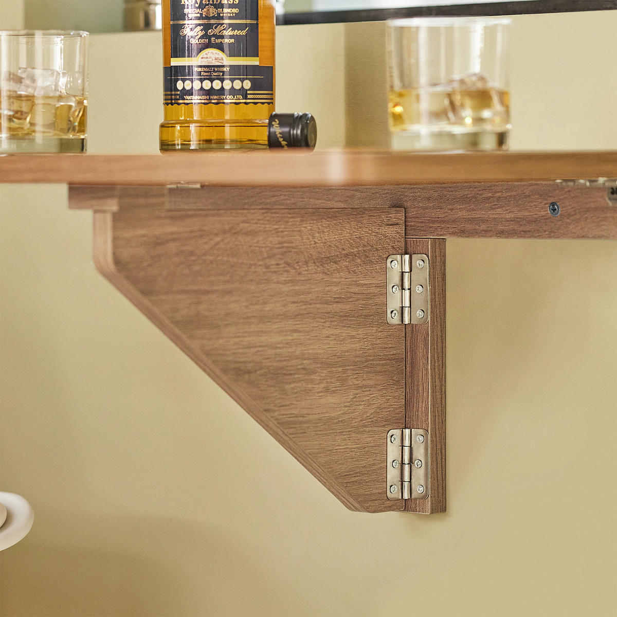 WANDKLAPPTISCH Vintage - Braun, Holzwerkstoff (60/6/40cm) - SoBuy