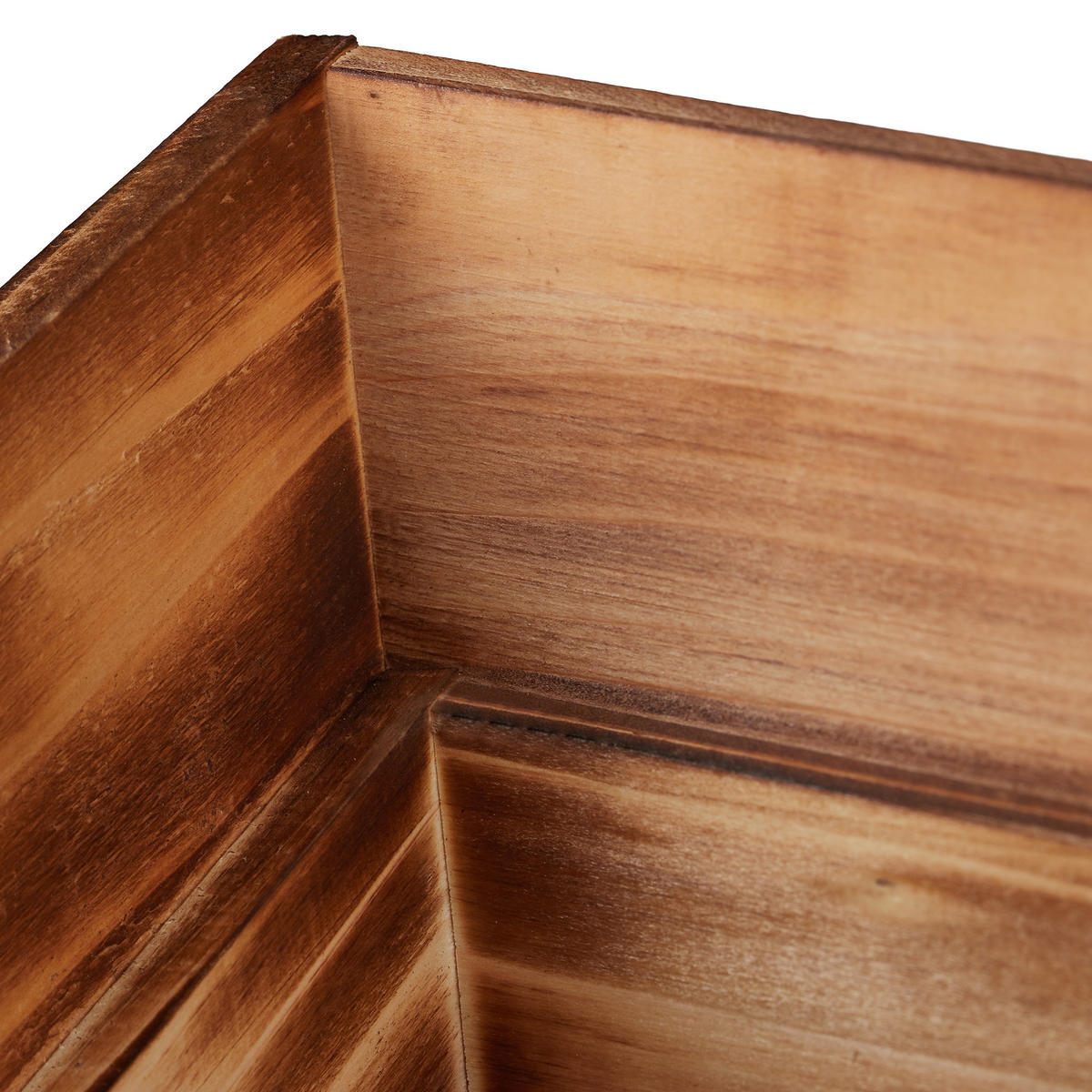 3XBLUMENTOPF - Hellbraun, Holz (19/14/19cm) - Relaxdays