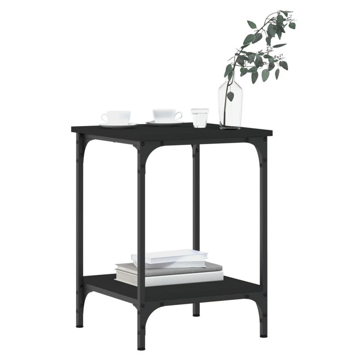 COUCHTISCH Schwarz 40x40x55 cm Holzwerkstoff - Schwarz, Holzwerkstoff (40/40/55cm) - furnicato