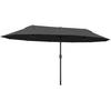 SONNENSCHIRM, Gartenschirm, Marktschirm, Doppelsonnenschirm, Terrassenschirm, Schwarz, Oval - Schwarz, Metall (270/460cm) - Outsunny