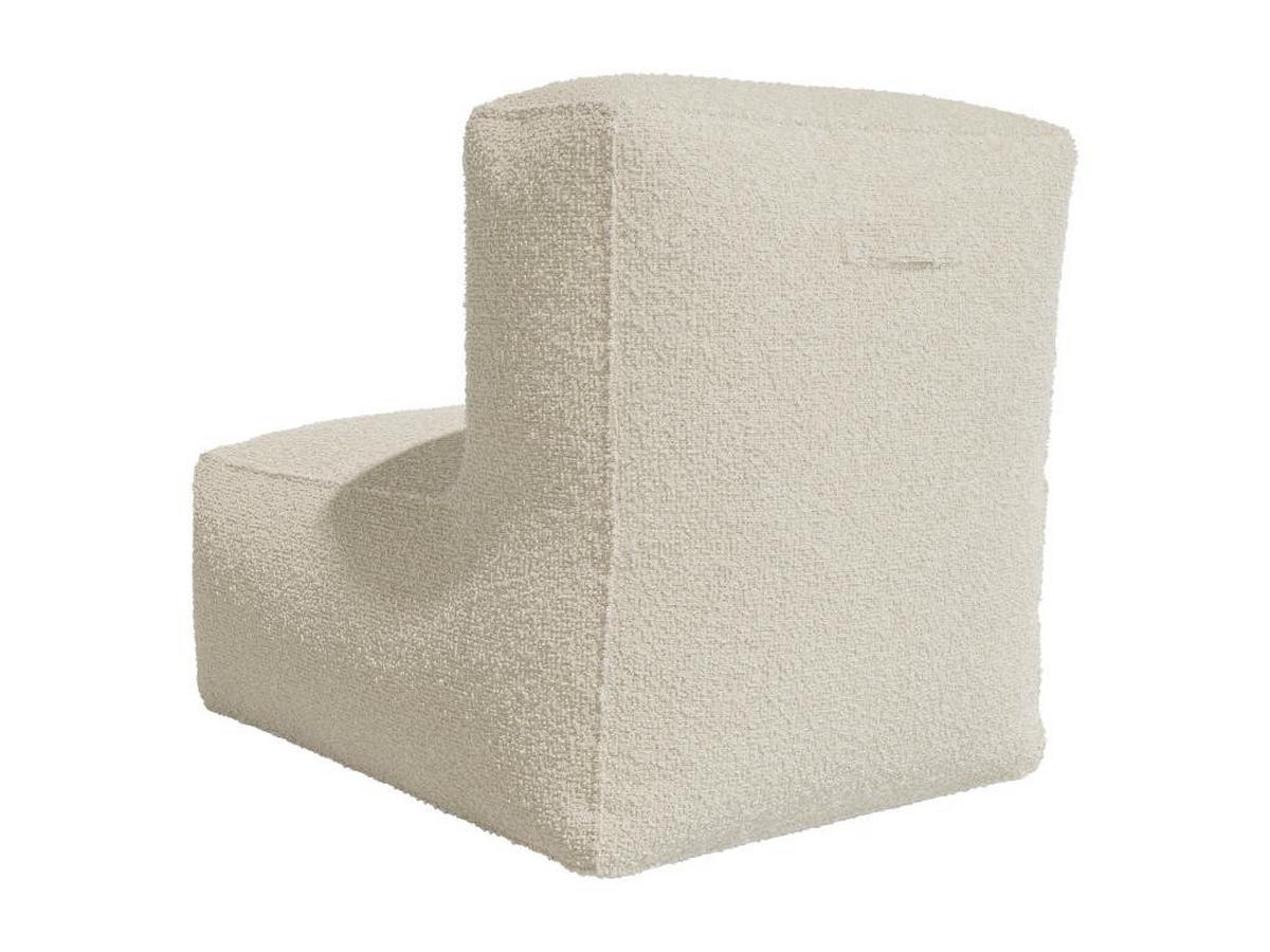 SESSEL - Bouclé-Stoff - Cremeweiß - NOUMARA - Weiß, Textil (95/80/70cm) - Vente-Unique