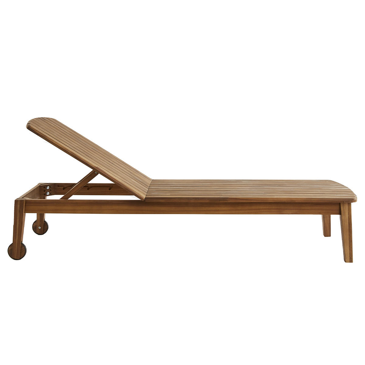 SONNENLIEGE Massives Akazienholz CANOPEE - Naturfarben, Holz (70/100/195cm) - Miliboo