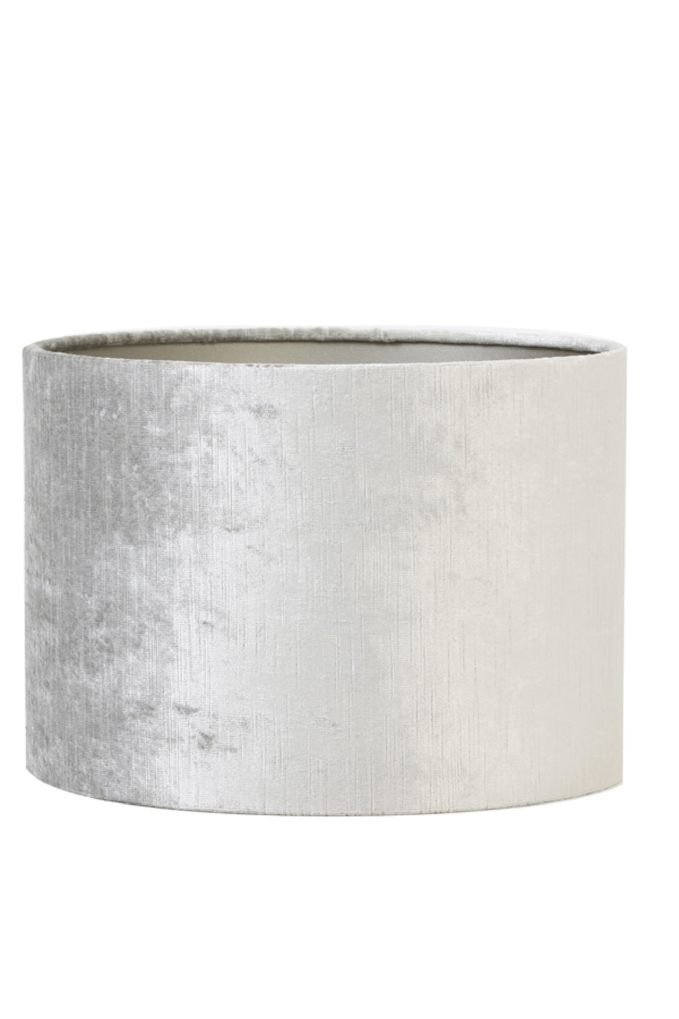 LAMPENSCHIRM Edelstein Silber Ø25/18 cm - Silberfarben, Textil (25/25/18cm) - Light & Living
