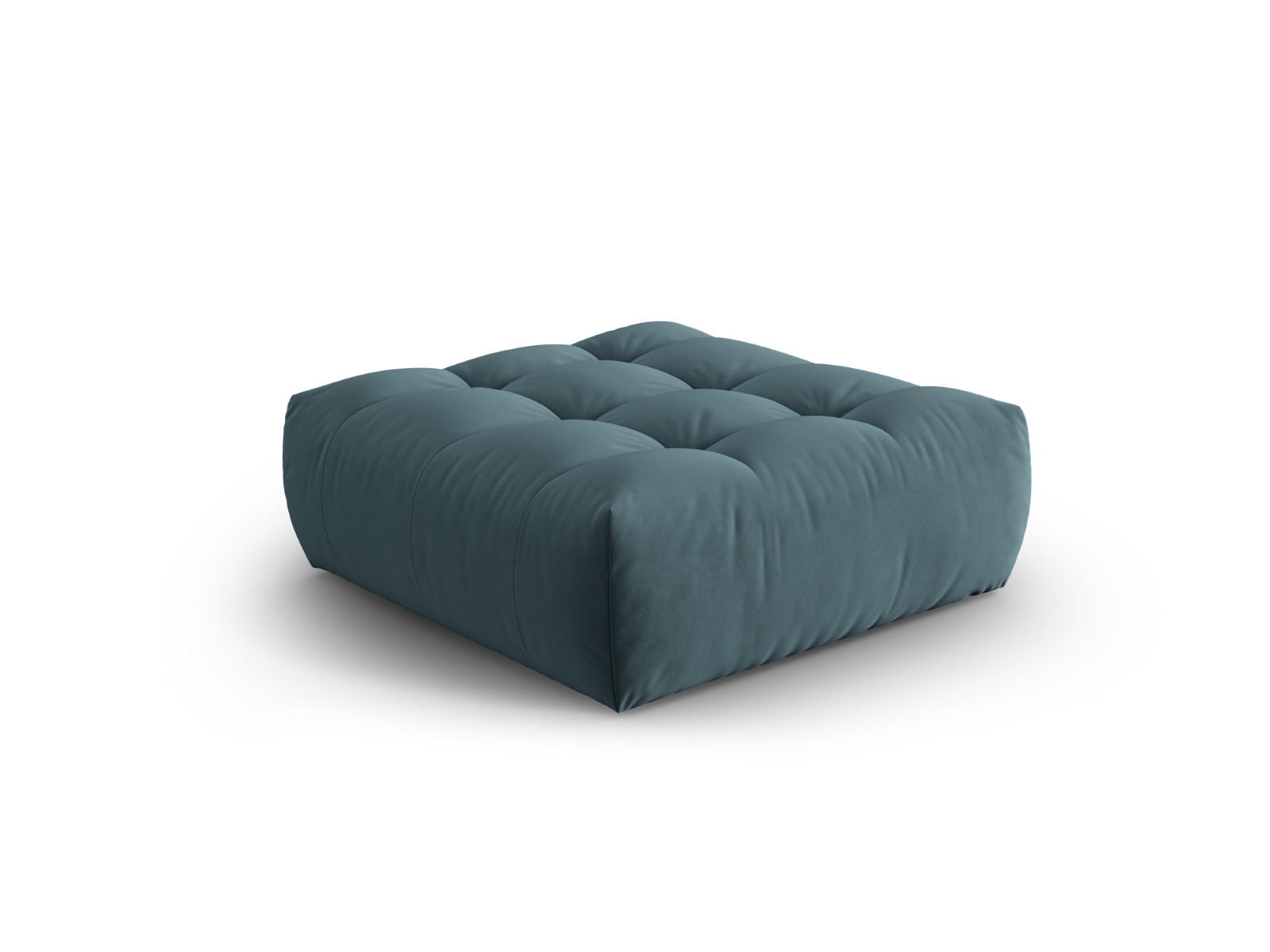 POUF Bloom aus Samt pastellblau - Pastellblau, Textil (101/42/110cm) - Micadoni