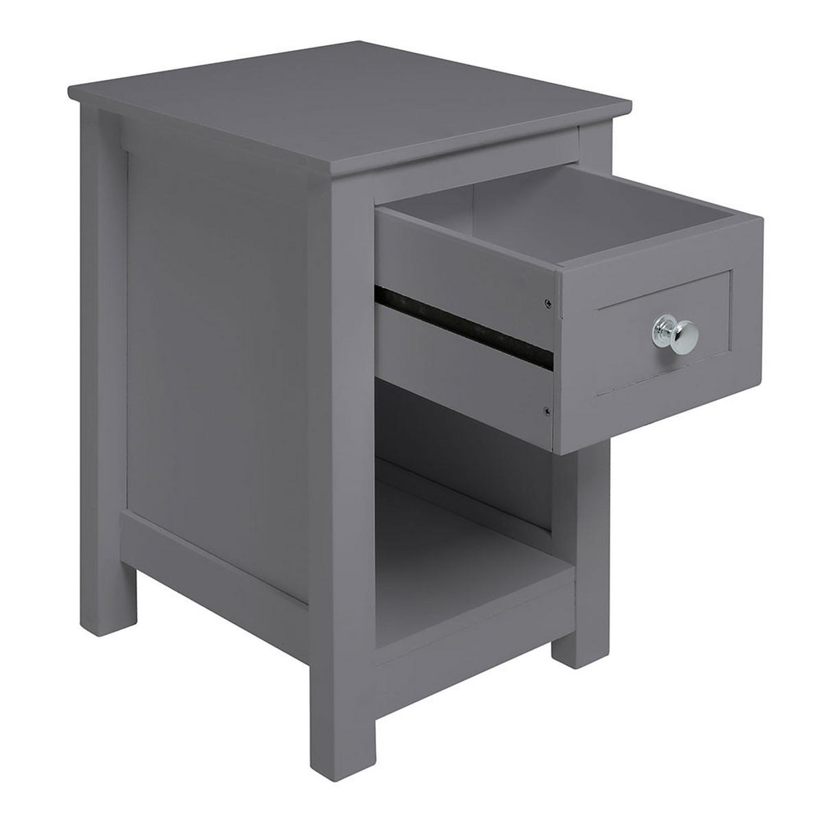 NACHTTISCH 28/30/45 cm Schublade Fach MDF Grau - Grau, Holzwerkstoff (28/45/30cm) - Livingandhome