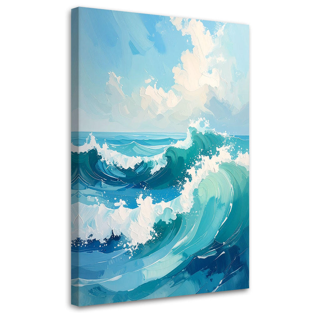 LEINWANDBILD Natur und Botanik 80x120cm - Blau, Textil (80/120cm) - Feeby