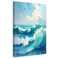 LEINWANDBILD Natur und Botanik 80x120cm - Blau, Textil (80/120cm) - Feeby