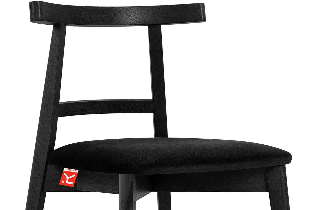 ESSTISCHSTÜHLE LILIO 2 St Vintage, Schwarz / schwarz - Schwarz, Holz/Textil (47/76/45cm) - KONSIMO®