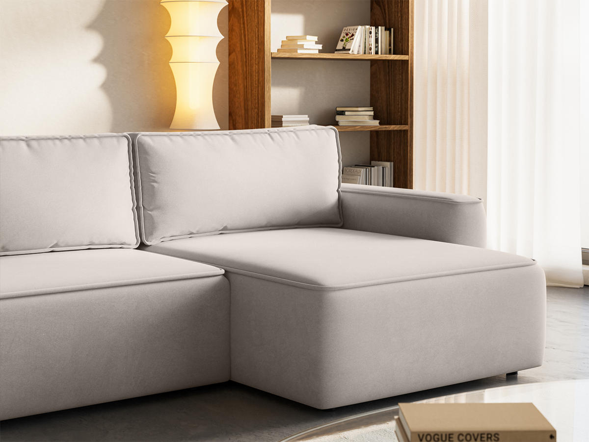 ECKSOFA Sarro mit Schlaffunktion, Weiß - Weiß, Textil (260/165cm) - Fedve