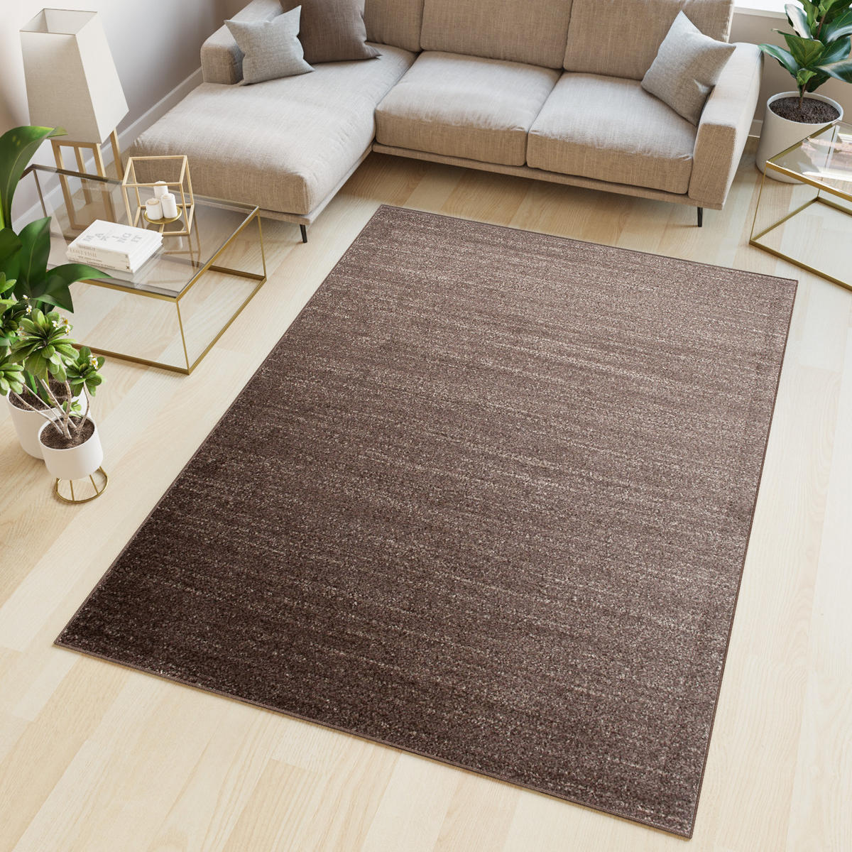 TEPPICH SARI Dunkelbraun 300/400 cm - Dunkelbraun, Textil (300/400cm) - Tapiso